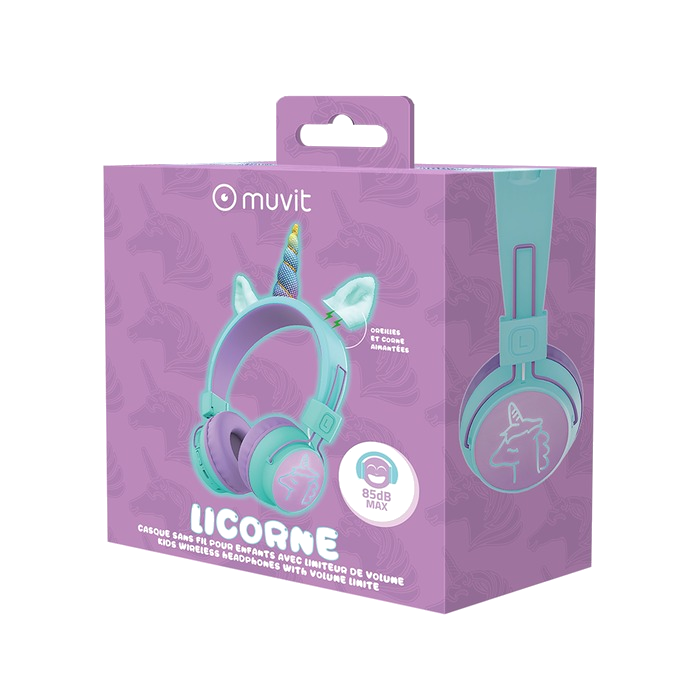CASQUE SANS FILS ENFANTS MUVIT LICNE - Couleur Mauve