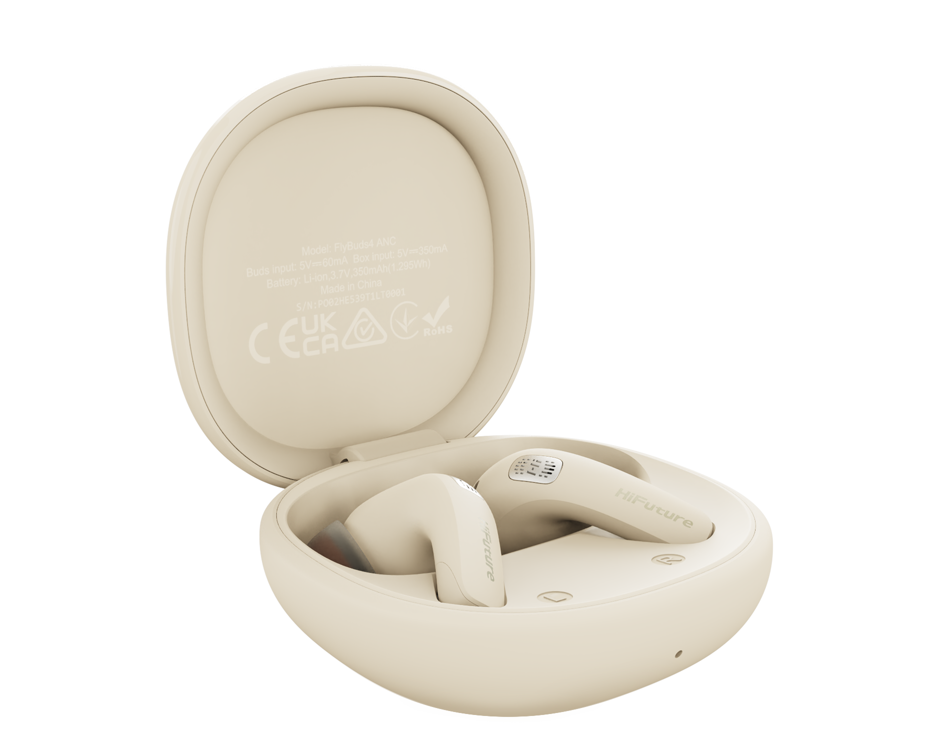 ECOUTEUR HIFUTURE FLYBUDS 4 ANC - Couleur Beige