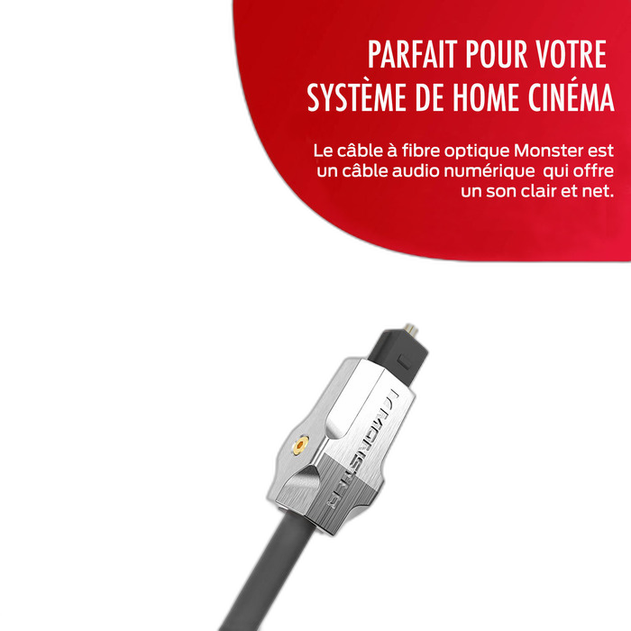 MONSTER CABLE ESSENTIAL FIBRE OPTIQUE 1M5 - Couleur Standard
