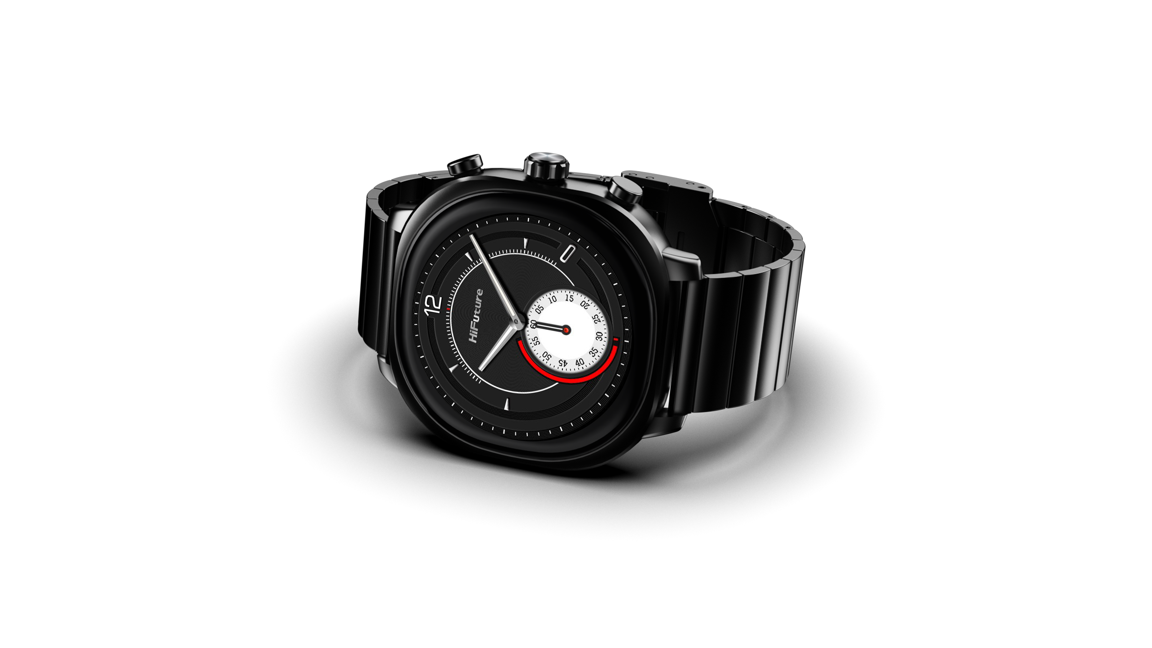 MONTRE HIFUTURE AIX ACIER - Couleur Noir