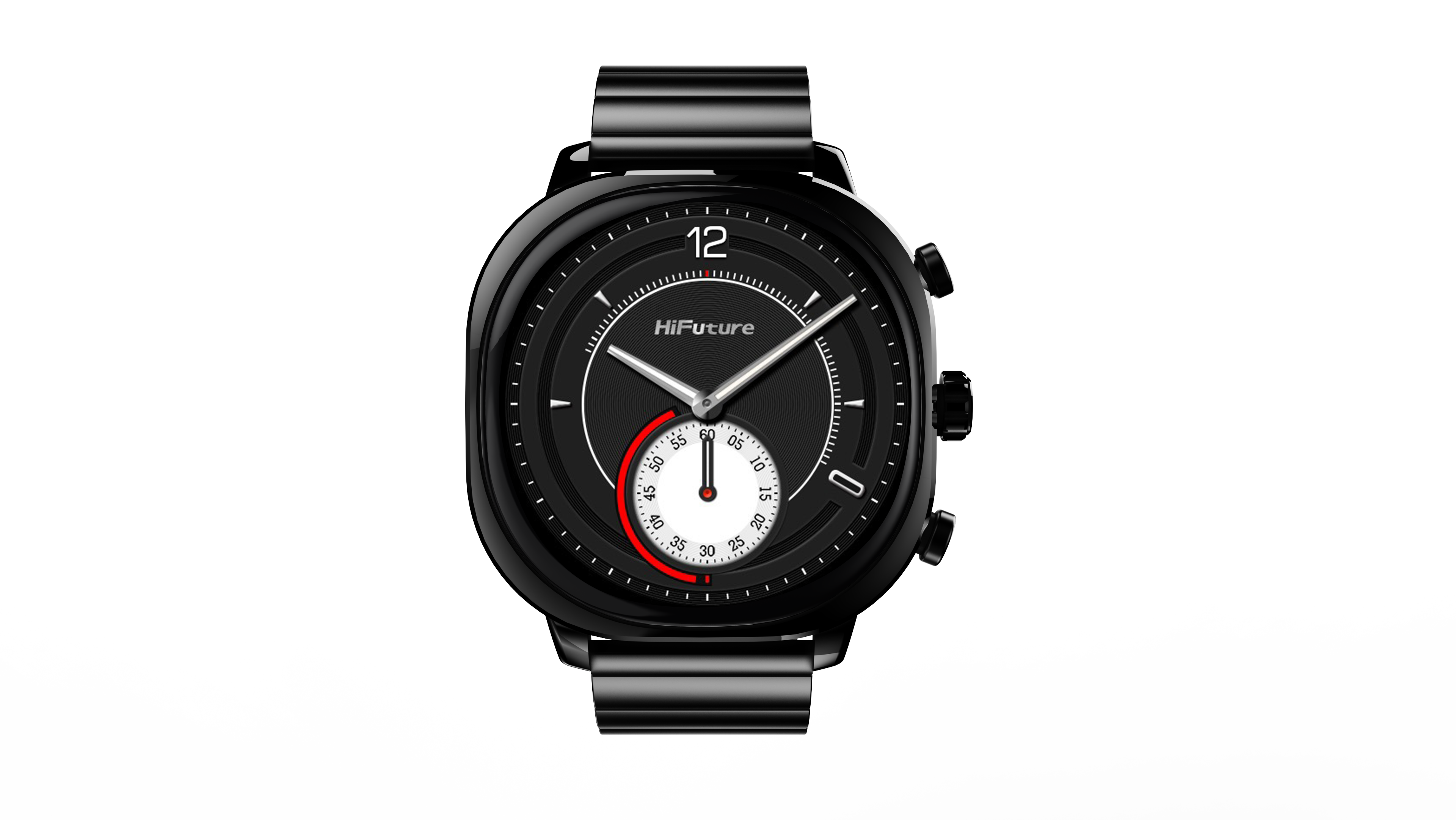 MONTRE HIFUTURE AIX ACIER - Couleur Noir