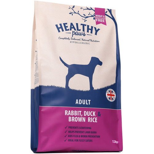 Healthy Paws Adult Rabbit Duck & Brown Rice Dog Food 12kg