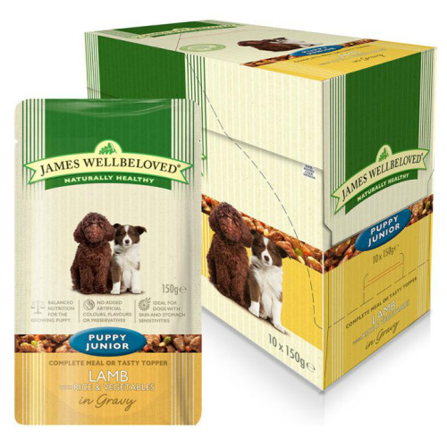 James Wellbeloved Lamb & Rice Puppy Dog Pouches