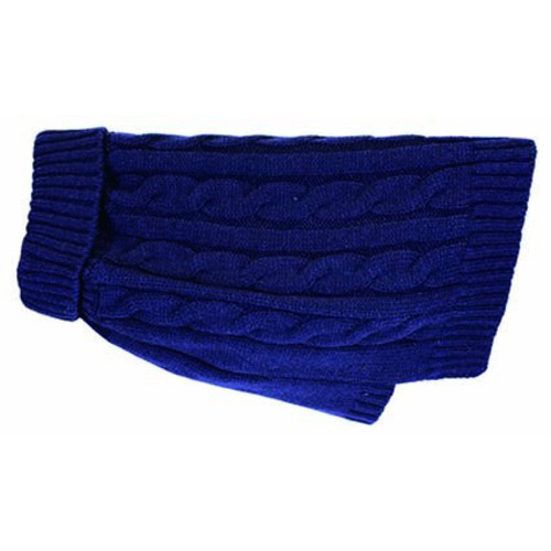 Buster & Beau Charlton Cable Knit Midnight Blue Dog Jumper