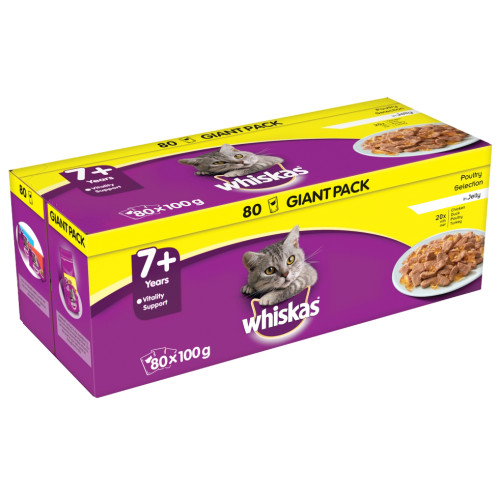 Whiskas 7+ Poultry Selection in Jelly Cat Food