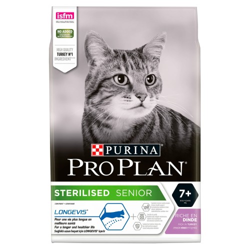 PRO PLAN Sterilised Turkey Senior Dry Cat Food