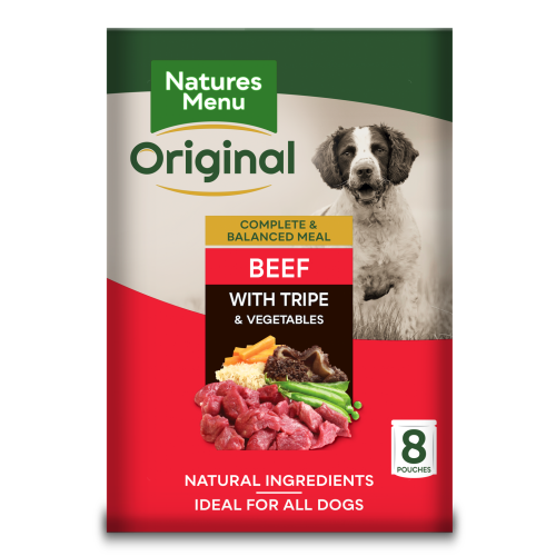 Natures Menu Original Beef & Tripe Adult Dog Food Pouches 300g x 8