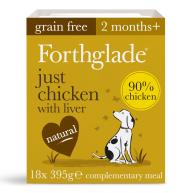 Forthglade Just Chicken with Liver Dog Food 395g x 18