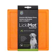 LickiMat Classic Soother Slow Feeder for Dogs & Cats Orange
