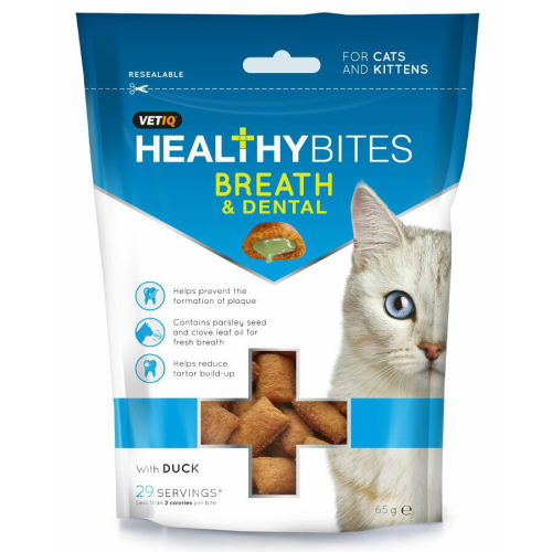 Mark & Chappell VetIQ Healthy Bites Breath & Dental Cat Treat