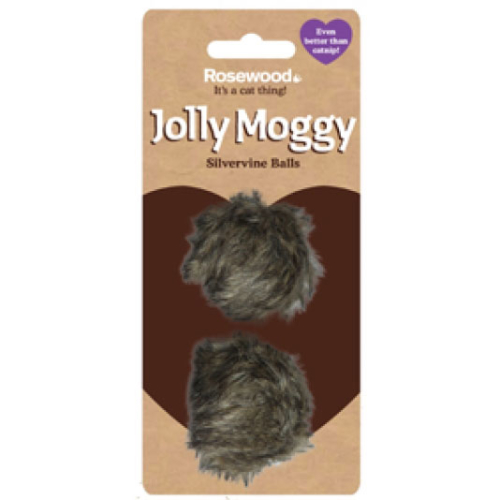 Rosewood Jolly Moggy Silvervine Balls Cat Toy