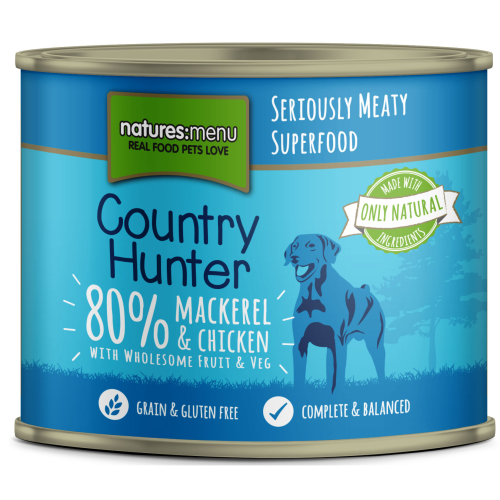 Natures Menu Country Hunter Mackerel & Chicken Adult Dog Foods Cans