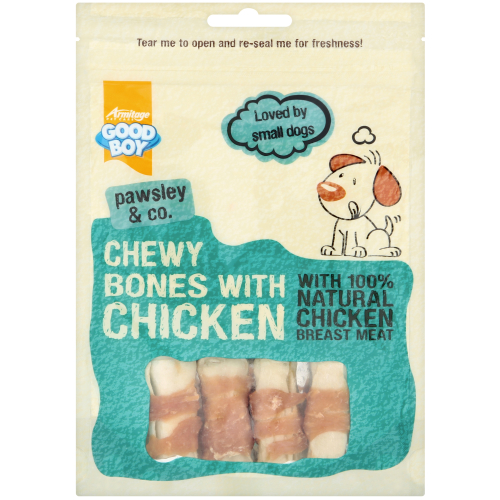 Good Boy Pawsley & Co Chewy Bones with Chicken Dog Treats