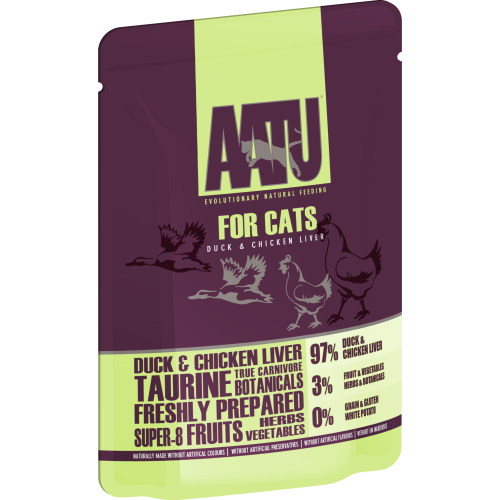 AATU For Cats Duck & Chicken Liver Wet Pouches