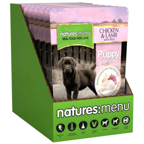 Natures Menu Chicken Lamb & Rice Puppy Food Pouches