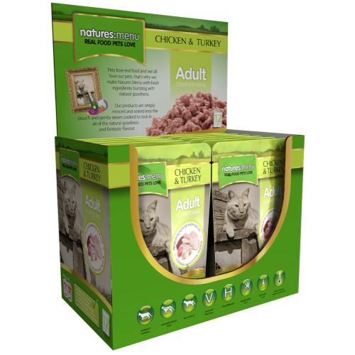 Natures Menu Chicken & Turkey Adult Cat Food Pouches