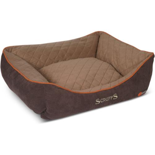 Scruffs Thermal Box Dog Bed in Brown