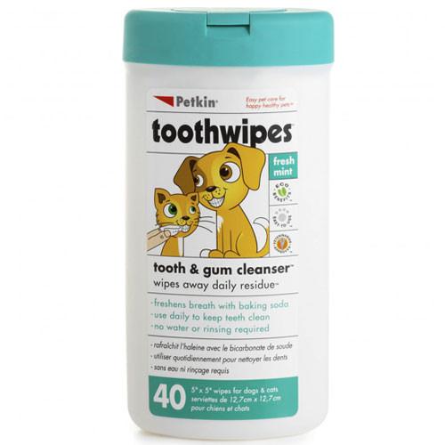 Petkin Tooth Wipes For Dogs & Cats