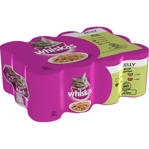 Whiskas Can Mixed Selection in Jelly Adult Cat Food From £ ...