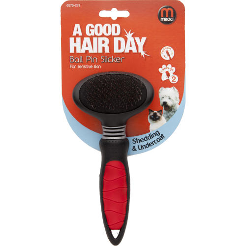 Mikki Ball Pin Slicker Dog Brush for Sensitive Skin