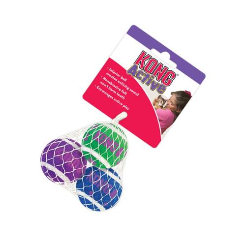KONG Tennis Balls With Bells Cat Toy