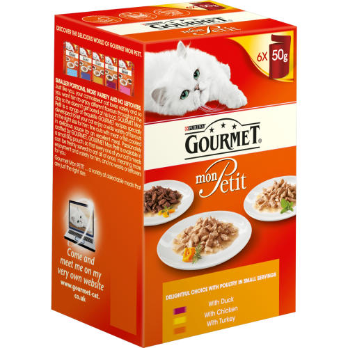 Gourmet Mon Petit Poultry Pouches Adult Cat Food