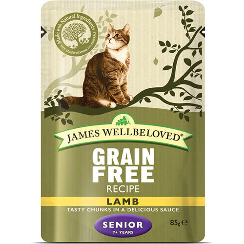 James Wellbeloved Grain Free Lamb Senior Cat Pouches
