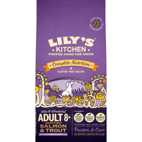 Lilys Kitchen Senior Recipe Salmon & Trout Complete Dry Food for Dogs