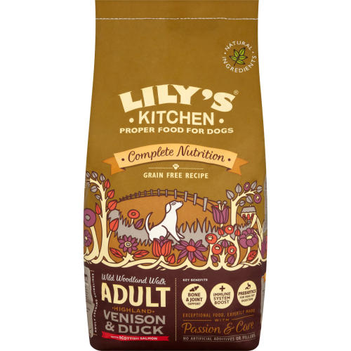 Lilys Kitchen Wild Woodland Walk Venison & Duck Complete Dry Food for Dogs