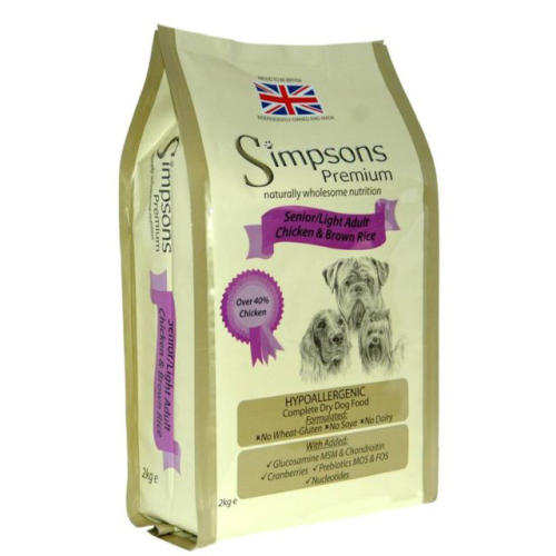 Simpsons Complete Chicken & Brown Rice Light Senior Dog Food