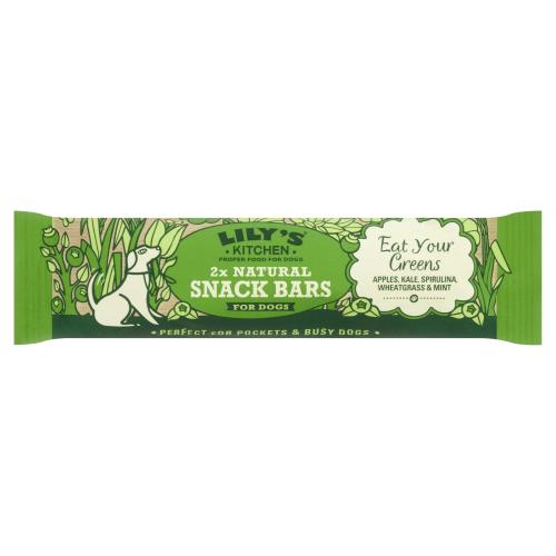 Lilys Kitchen Eat Your Greens Snack Bar Treat for Adult Dogs