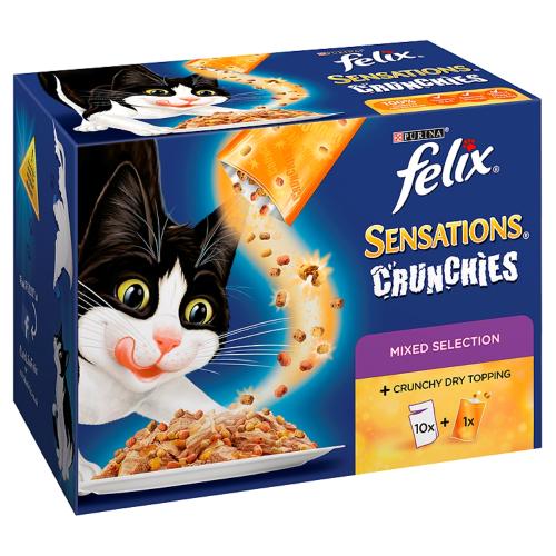 Felix Sensations Mixed Selection Crunchies Adult Cat Food