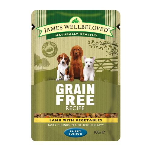 James Wellbeloved Lamb Puppy Grain Free Pouches
