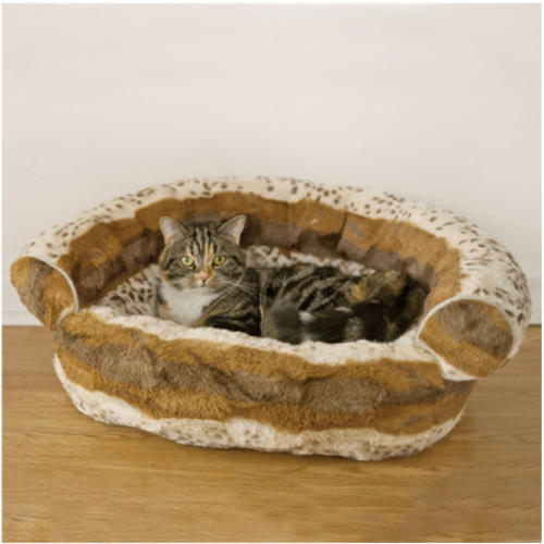 Rosewood Hyena Print Cat Sofa