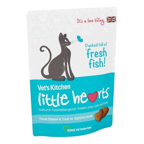 Vets Kitchen Little Hearts Salmon & Trout Cat Treats