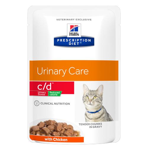 Hills Prescription Diet Feline CD Low Calorie Pouches Chicken