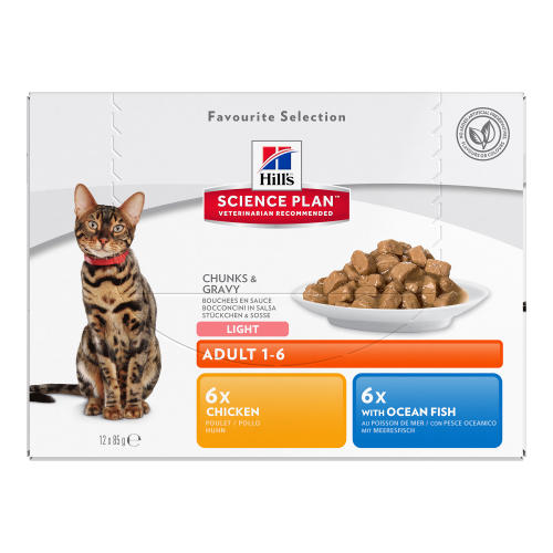 Hills Science Plan Adult Light Pouches Wet Cat Food