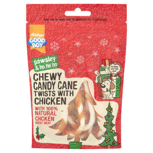 Armitage Chewy Christmas Candy Cane Twists with Chicken