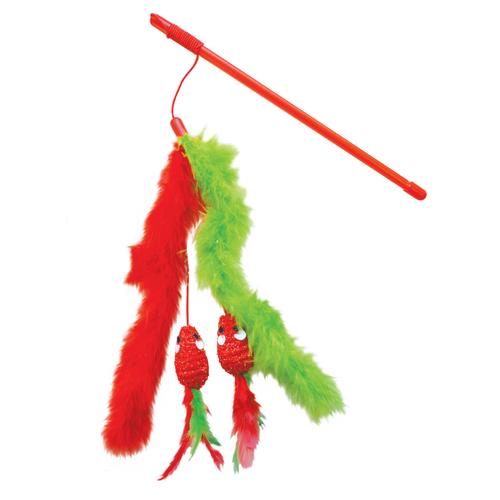 Happy Pet Fluffy Mice Teaser Cat Toy
