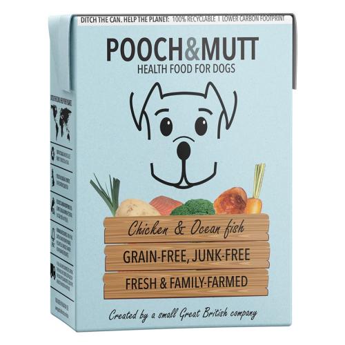 Pooch & Mutt Chicken and Fish Adult Wet Dog Food Cartons