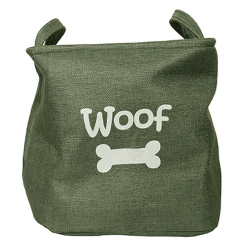 Rosewood Forest Green Canvas Pet Toy Basket