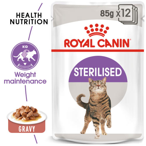 Royal Canin Sterilised Adult In Gravy Wet Cat Food Pouches
