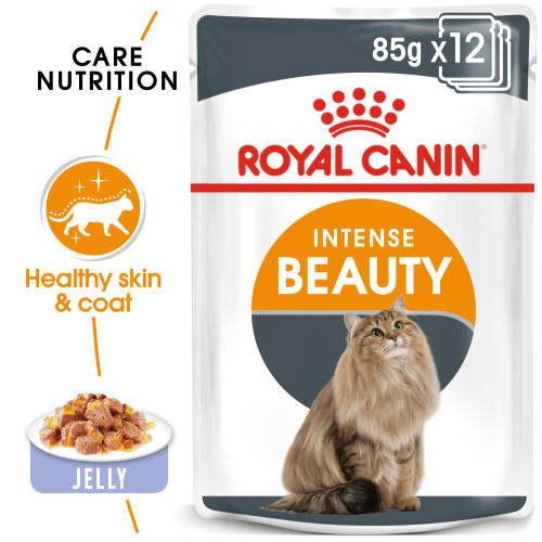 Royal Canin Intense Beauty Care in Jelly Adult Wet Cat Food Pouches