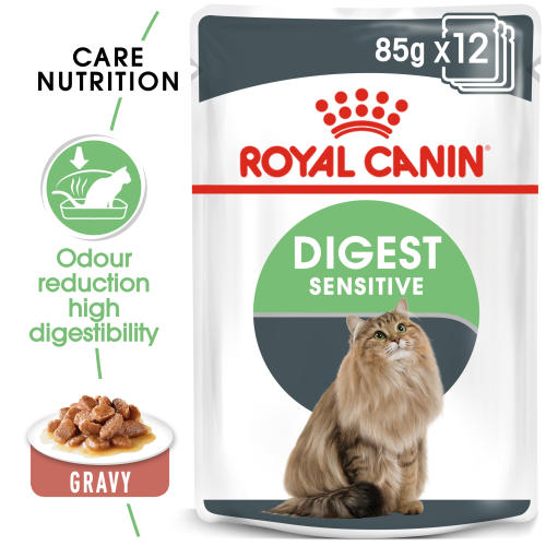 Royal Canin Digest Sensitive Care in Gravy Adult Wet Cat Food Pouches