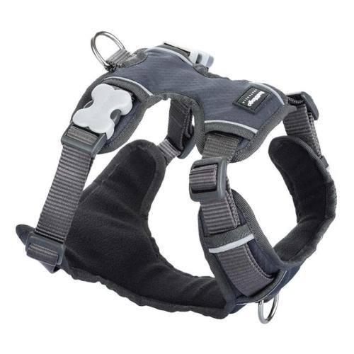 Red Dingo Padded Harness for Dogs in Cool Grey