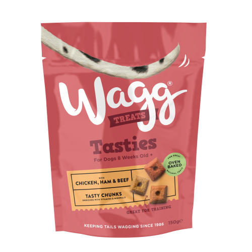 Wagg Tasty Chunks with Chicken Ham & Beef Dog Biscuits