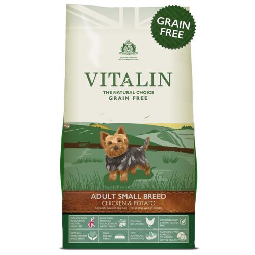 Vitalin Natural Grain Free Chicken & Potato Small Breed Adult Dog Food