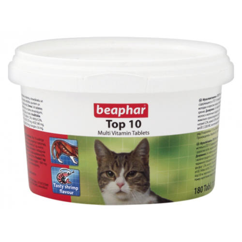 Beaphar Top 10 Vitamin Tablets for Cats