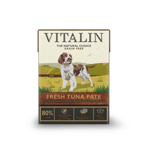 Vitalin Natural Grain Free Tuna Pate Wet Adult Dog Food Cartons