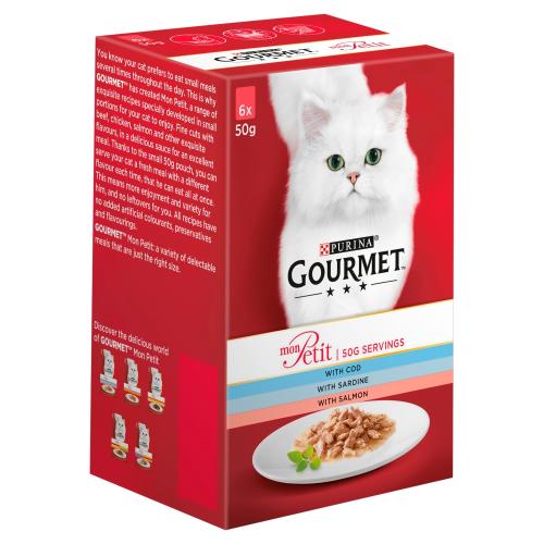 Gourmet Mon Petit Fish Recipes Pouches Adult Cat Food